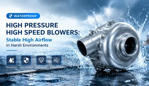 Waterproof High Pressure High Speed Blowers Stable High Airflow in Harsh Environments